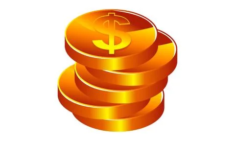 Money Stack Logo Design Template Vector Stock Illustration