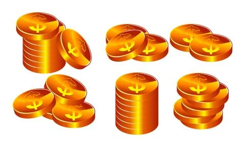 Money Stack Logo Design Template Vector Stock Illustration