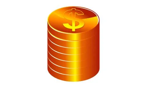 Money Stack Logo Design Template Vector Stock Illustration