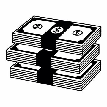 Money Stack Vector Illustration Flat Finance Desi (1) vector illustration d.. Stock Illustration