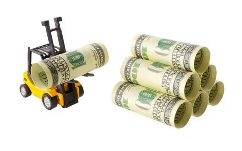 Money stacking Stock Photos