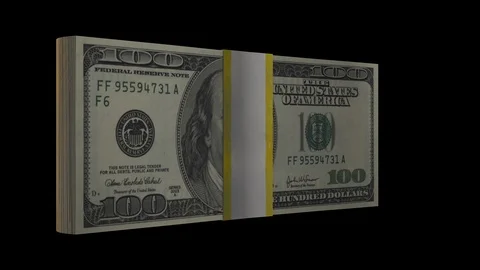 Money stacks - dollars loop Video stock 87465639