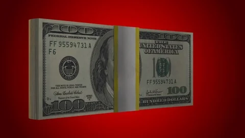 Money stacks - dollars loop Video stock 87466224