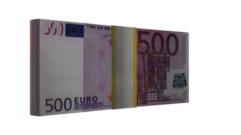 Money stacks - euro loop Stock Footage 87471271