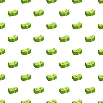 Money stacks forming seamless pattern for wealth background Stock Illustration
