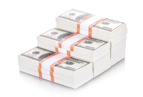 Money stacks graph Stock Photos