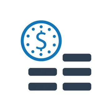 Money Stacks Icon Stock Illustration