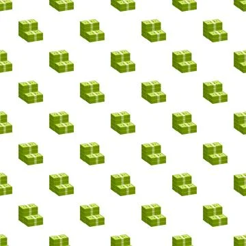 Money stacks seamless pattern for finance concept Stock Illustration