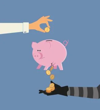 Money stealing Stock Illustration