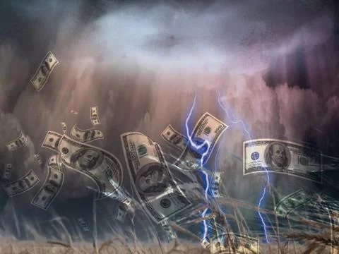Money storm Stock Illustration