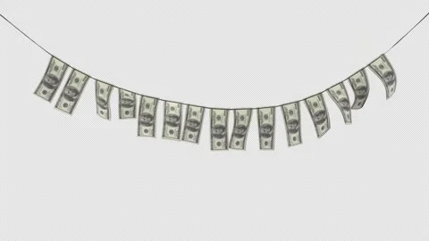 Money On String Video stock 168570378