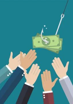 Money symbol as trap Stock Illustration