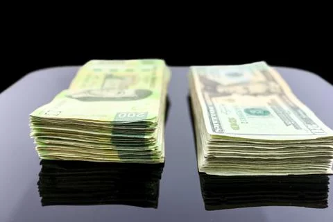 Money on the table Stock Photos