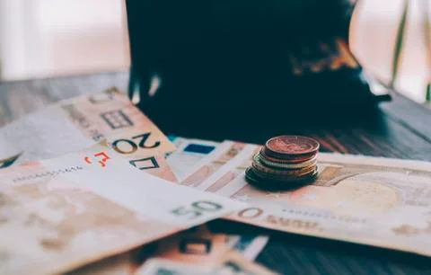 Money On Table Stock Photos