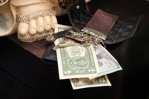 Money On Table 写真素材