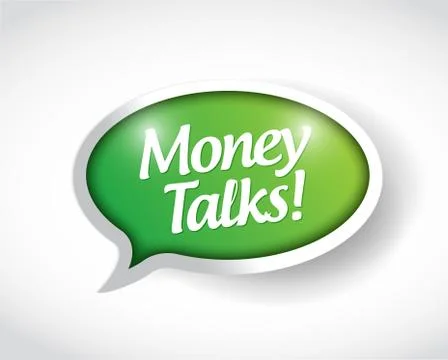 Money talks bubble message illustration design Stock Illustration
