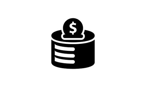 Money Template Solid Icon Isolated Stockillustratie