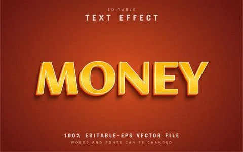 Money text effect editable Stock Illustration