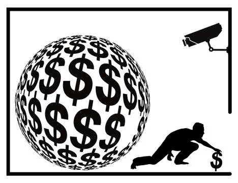 Money Thief Stock Illustration