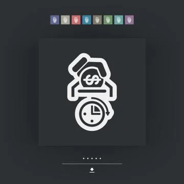Money time icon 스톡 일러스트