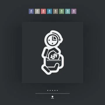 Money time icon イラスト素材