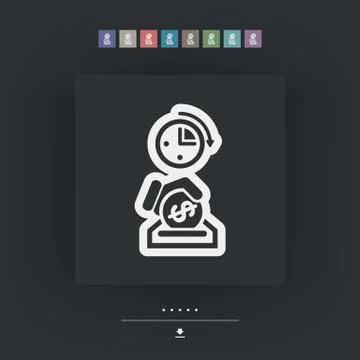 Money time icon Illustrazione stock