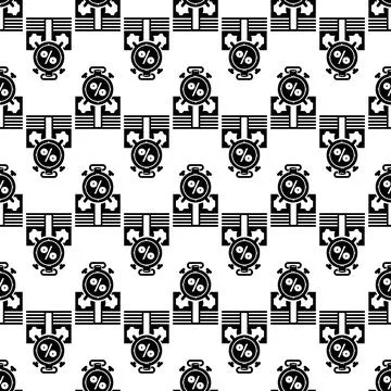 Money time percent pattern seamless vector Stock Illustration
