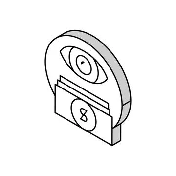 Money tracking isometric icon vector illustration Stock Illustration