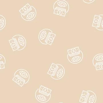 Money tracking line seamless pattern Stock Illustration