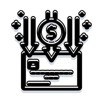 Money transaction card payment processing financial business Illustrazione stock