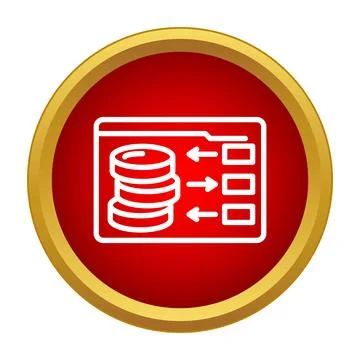 Money transaction data processing financial management icon Stockillustratie
