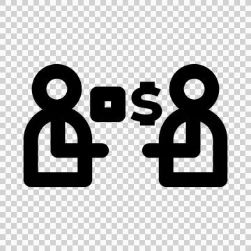 Money Transaction Icon Vector. Illustration