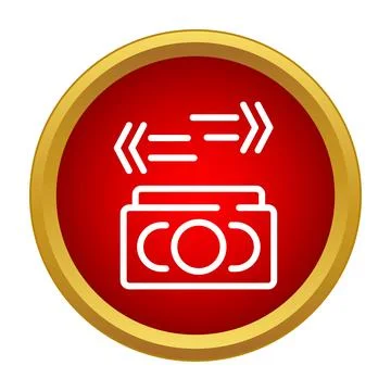 Money transaction refund processing with arrows icon Stock Illustration