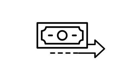 Money Transfer Arrow Icon Stock Footage 340305680
