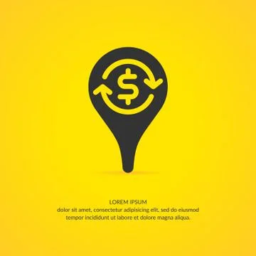 Money transfer icon pointer. Stock Illustration