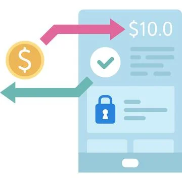 Money transfer icon vector digital payment app 库存插图