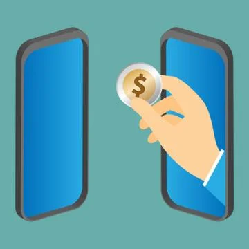 Money transfer Stock Illustration