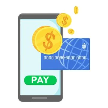 Money transfer using mobile device, computer and smart phone 스톡 일러스트