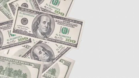 Money Transition Dollar Bills - Left to Right Animation 4k Stock Footage 286113333