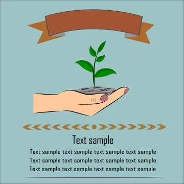 Money Tree on hand Stock Illustration