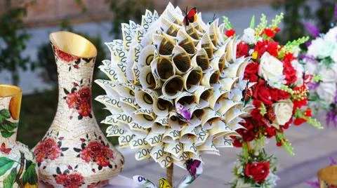 Money Tree. Handmade. Stock Photos