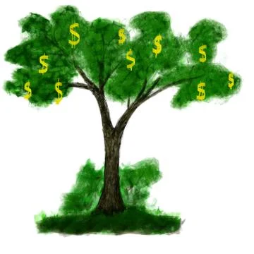 Money Tree Stock Illustration