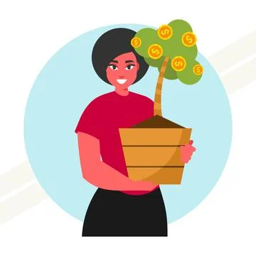Money-tree Stock Illustration