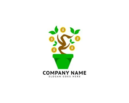 Money Tree Logo Template Design Vector Stock Illustration