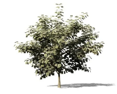 Money tree metaphor Stock Illustration