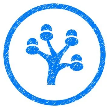 Money Tree Rounded Grainy Icon Illustrazione stock