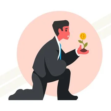 Money-tree-sprout Illustrazione stock