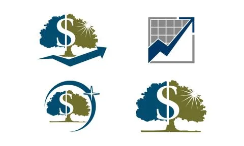 Money Tree Template Set イラスト素材