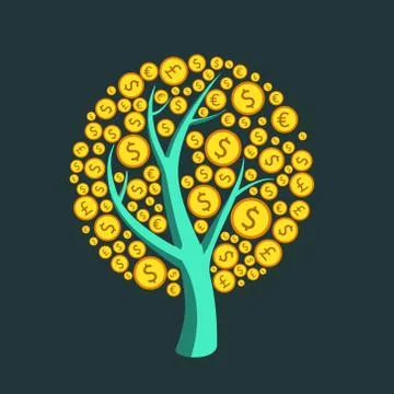 Money tree vector Stock Illustration