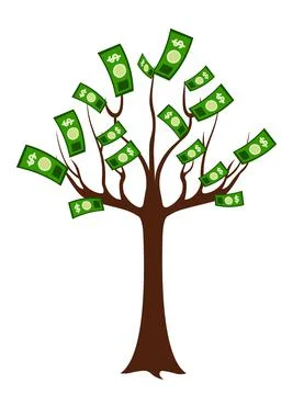 Money tree vector illustration Stock Illustration